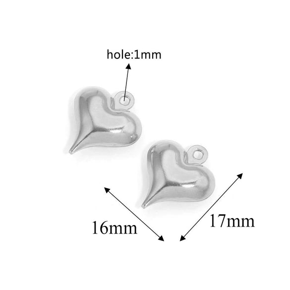 Stainless Steel Hollow Heart Pendant Jewelry Accessories Electroplating Wholesale