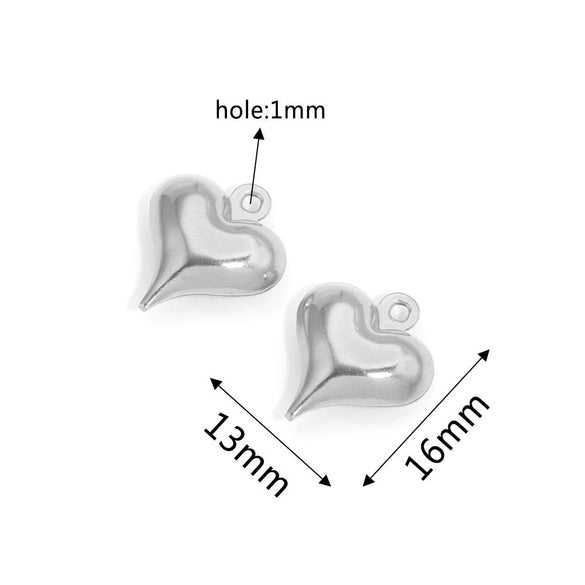 Stainless Steel Hollow Heart Pendant Jewelry Accessories Electroplating Wholesale