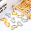 Stainless Steel Hollow Heart Pendant Jewelry Accessories With Vacuum Electroplating