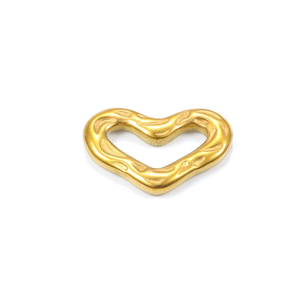 Stainless Steel Hollow Heart Pendant Jewelry Accessories With Vacuum Electroplating