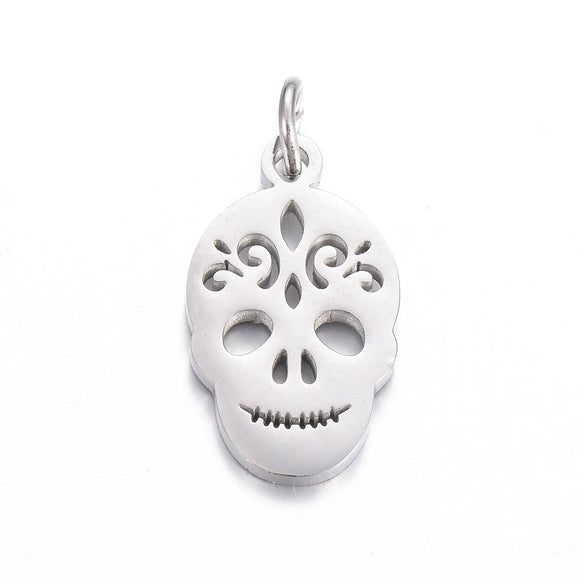 Stainless Steel Hollow Heart Skull Smiley Owl Symbol Polished Pendant Jewelry Accessories Electroplated
