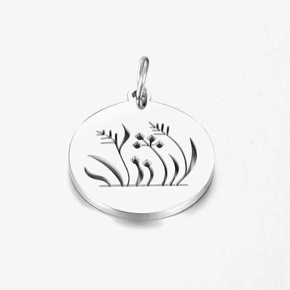Stainless Steel Hollow Love Circle Pendant Jewelry Accessories With Polishing And Electroplating