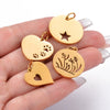 Stainless Steel Hollow Love Circle Pendant Jewelry Accessories With Polishing And Electroplating