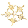 Stainless Steel Hollow Sixpointed Star And Flower Ginkgo Pendant Electroplated Handmade Bracelet Necklace Hairpin Accessories
