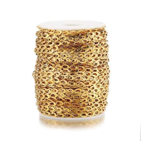 Stainless Steel Hollow Water Drop Double Layer Stamped Handmade Chain Clothing Accessories With Vacuum Plating And Electroplating