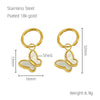 Stainless Steel Hollow Wings Butterfly Cross Earrings For Women With Geometric And Animal Patterns Electroplated