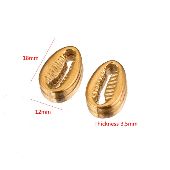 Stainless Steel Hydraulic Metal Shell Beads Handmade Necklace Jewelry Accessories Materials Electroplated