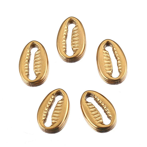 Stainless Steel Hydraulic Metal Shell Beads Handmade Necklace Jewelry Accessories Materials Electroplated