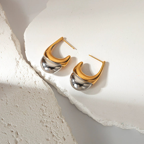 Stainless Steel Ice Cream Shape Electroplated Women's Earrings