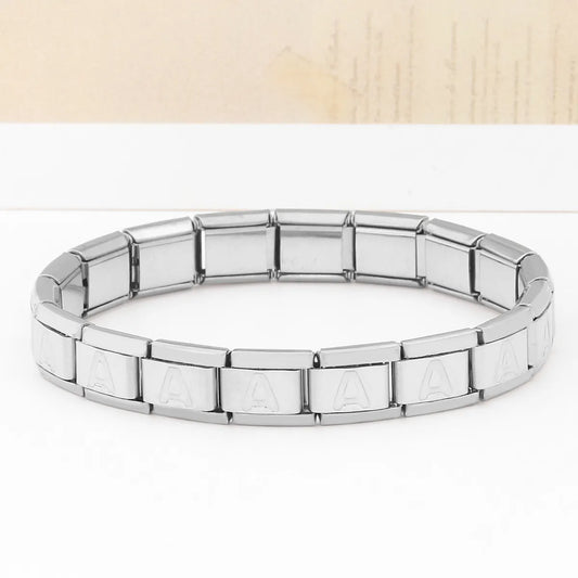 Stainless Steel IG Style Letter Polishing Bracelets