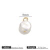 Stainless Steel Imitation Pearl Beaded Jewelry Accessories Curved Needle Pendant Earrings Bracelet Handmade With Electroplating