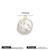 Stainless Steel Imitation Pearl Beaded Jewelry Accessories Curved Needle Pendant Earrings Bracelet Handmade With Electroplating