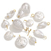 Stainless Steel Imitation Pearl Beaded Jewelry Accessories Curved Needle Pendant Earrings Bracelet Handmade With Electroplating