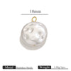 Stainless Steel Imitation Pearl Beaded Jewelry Accessories Curved Needle Pendant Earrings Bracelet Handmade With Electroplating