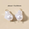 Stainless Steel Imitation Pearl Irregular Baroque Perforated Pendant Bracelet Necklace Accessories With Electroplating