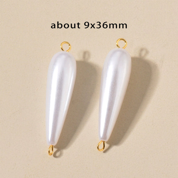 Stainless Steel Imitation Pearl Irregular Baroque Perforated Pendant Bracelet Necklace Accessories With Electroplating