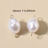 Stainless Steel Imitation Pearl Irregular Baroque Perforated Pendant Bracelet Necklace Accessories With Electroplating