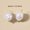 Stainless Steel Imitation Pearl Irregular Baroque Perforated Pendant Bracelet Necklace Accessories With Electroplating