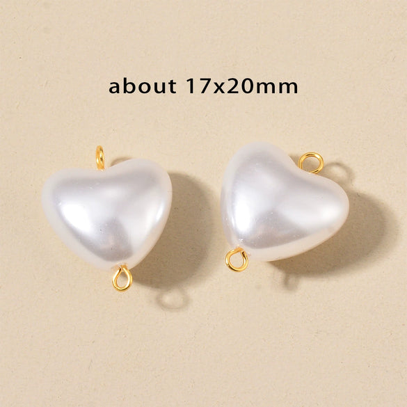 Stainless Steel Imitation Pearl Irregular Baroque Perforated Pendant Bracelet Necklace Accessories With Electroplating
