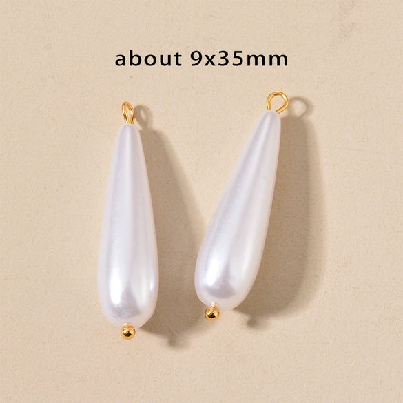 Stainless Steel Imitation Pearl Irregular Baroque Perforated Pendant Bracelet Necklace Accessories With Electroplating