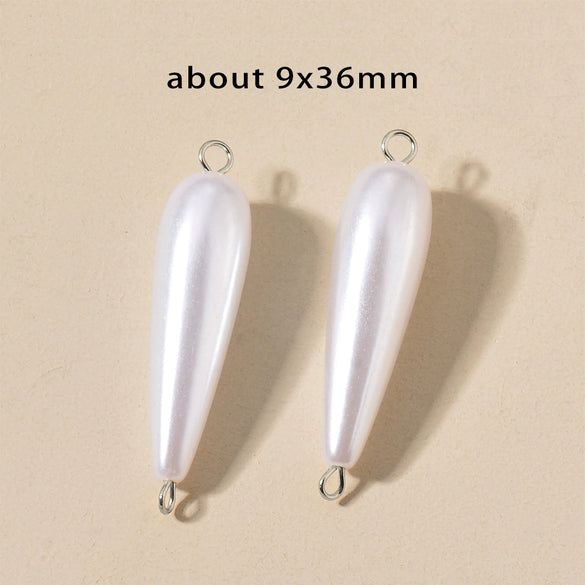 Stainless Steel Imitation Pearl Irregular Baroque Perforated Pendant Bracelet Necklace Accessories With Electroplating