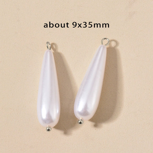 Stainless Steel Imitation Pearl Irregular Baroque Perforated Pendant Bracelet Necklace Accessories With Electroplating