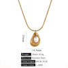 Stainless Steel Imitation Pearl Pendant Necklace With Bow Tie And Heart Shape Inlaid With Zircon Five Pointed Star And Love Chain Unisex