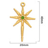 Stainless Steel Inlaid Natural Stone Star Jewelry Accessories Pendant For Bracelet And Necklace Handmade With Electroplating