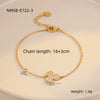 Stainless Steel Inlaid Zircon Clover Electroplated Women's Bracelet