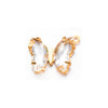 Stainless Steel Inlaid Zircon Crystal Geometric Butterfly Pendant Necklace Handmade Jewelry Accessories Electroplated