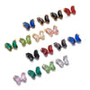 Stainless Steel Inlaid Zircon Crystal Geometric Butterfly Pendant Necklace Handmade Jewelry Accessories Electroplated