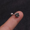 Stainless Steel Inlaid Zircon Flower Ear Bone Nail Body Piercing Jewelry