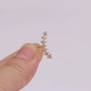 Stainless Steel Inlaid Zircon Flower Ear Bone Nail Body Piercing Jewelry