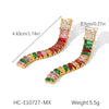 Stainless Steel Inlaid Zircon Geometric Tassel Women's Earrings