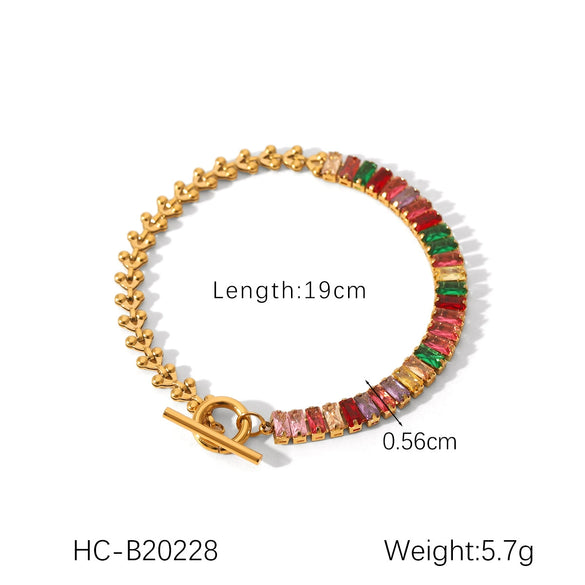 Stainless Steel Inlaid Zircon Geometric Tassel Women's Earrings