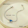 Stainless Steel Inlaid Zircon Heart Bracelet 18K Gold Plated Fashion Style For Women