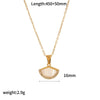 Stainless Steel Inlaid Zircon Necklace Light Luxury Niche Shell Pendant With Star Heart Drop Shape For Women Electroplating O Word Chain