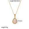 Stainless Steel Inlaid Zircon Necklace Light Luxury Niche Shell Pendant With Star Heart Drop Shape For Women Electroplating O Word Chain