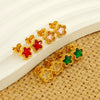 316L Stainless Steel Inlaid Zircon Star Earrings Electroplated Light Luxury Women's Earrings