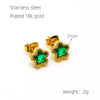 316L Stainless Steel Inlaid Zircon Star Earrings Electroplated Light Luxury Women's Earrings