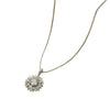 Stainless Steel Inlaid Zircon Sunflower Pendant Snake Bone Chain Necklace Jewelry Electroplated For Women