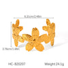 Stainless Steel Ins Style Geometric Bow Open Electroplated Women's Bracelet