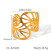 Stainless Steel Ins Style Geometric Bow Open Electroplated Women's Bracelet