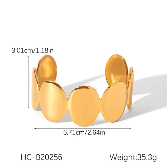 Stainless Steel Ins Style Geometric Bow Open Electroplated Women's Bracelet