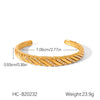 Stainless Steel Ins Style Geometric Bow Open Electroplated Women's Bracelet