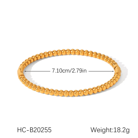 Stainless Steel Ins Style Geometric Bow Open Electroplated Women's Bracelet