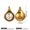 Stainless Steel Irregular Base Pearl Totem Geometric Electroplated Pendant Jewelry Accessories For Necklace And Bracelet