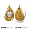 Stainless Steel Irregular Base Pearl Totem Geometric Electroplated Pendant Jewelry Accessories For Necklace And Bracelet