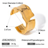 Stainless Steel Irregular Exaggerated Widefaced Open Bracelet Electroplating Geometric Style