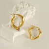 316L Stainless Steel Irregular Geometric Electroplated Women's Earrings